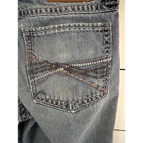 Rock 47 Wrangler Jeans Slim Straight Distressed 31x34 - Picture 8 of 12